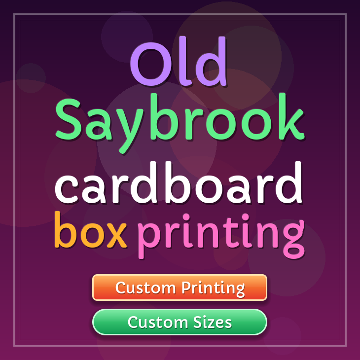 Old Saybrook cardboard box printing