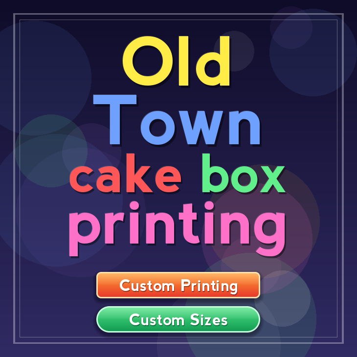 Old Town cake box printing