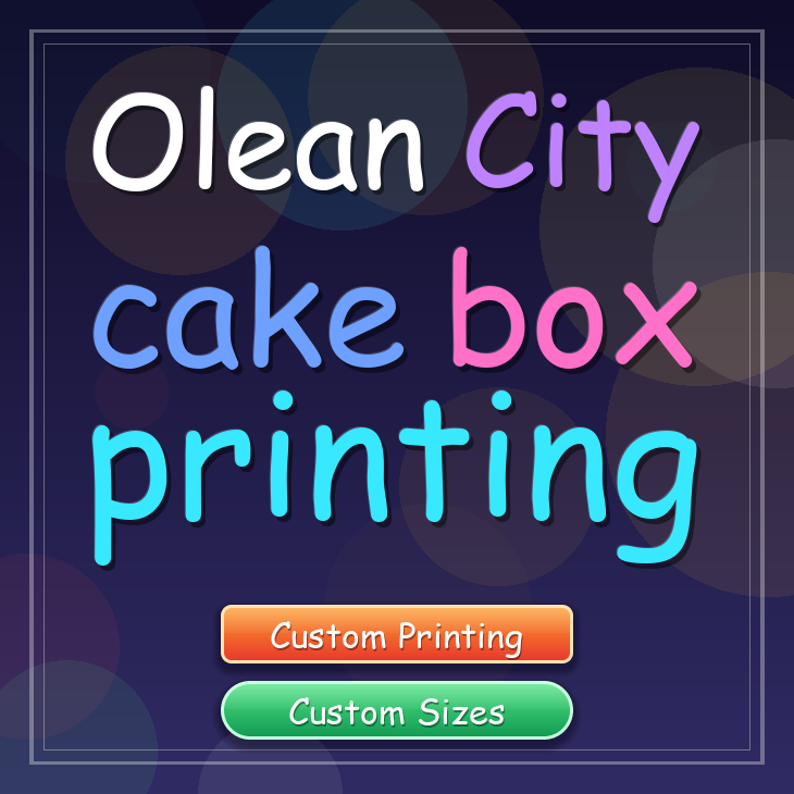 Olean City cake box printing
