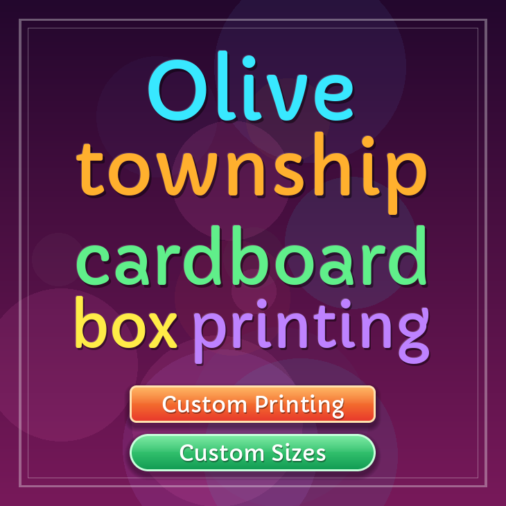 Olive township cardboard box printing