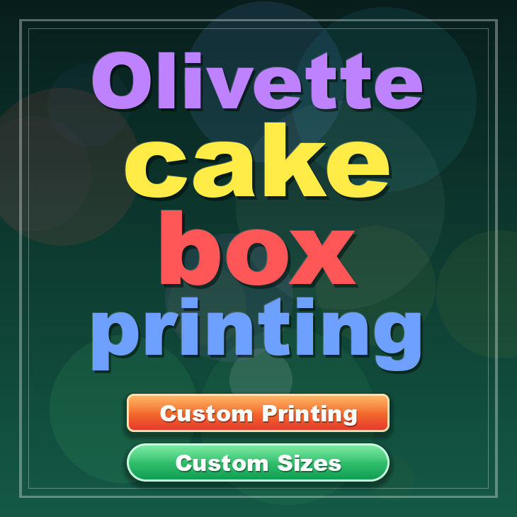 Olivette cake box printing