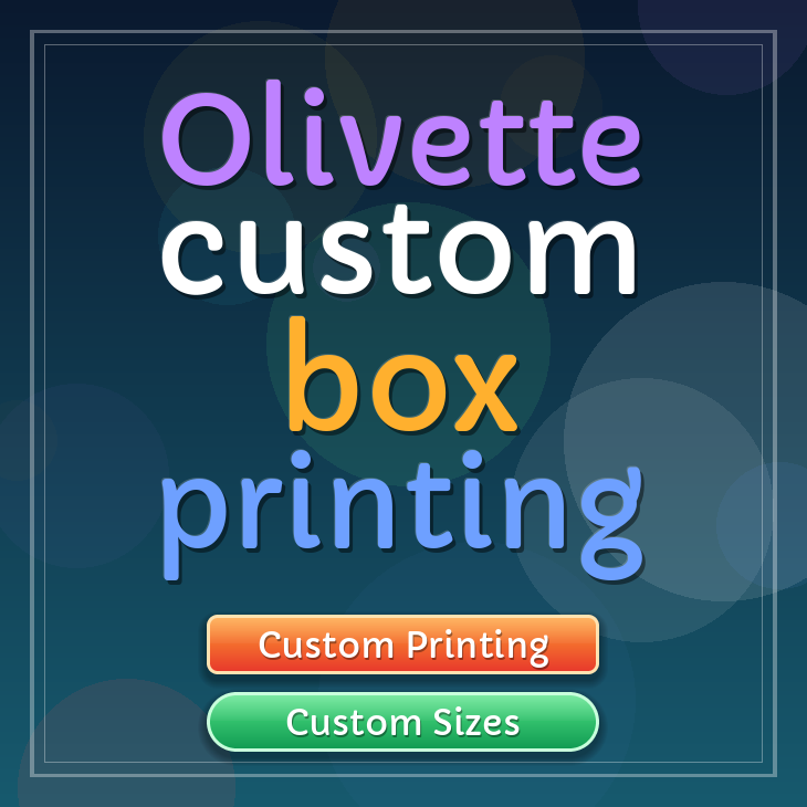 Olivette custom box printing