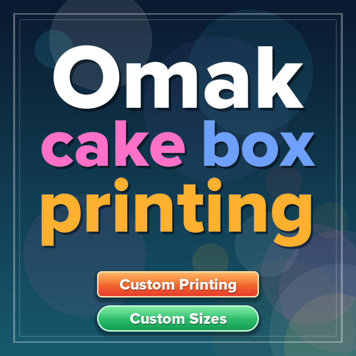 Omak cake box printing