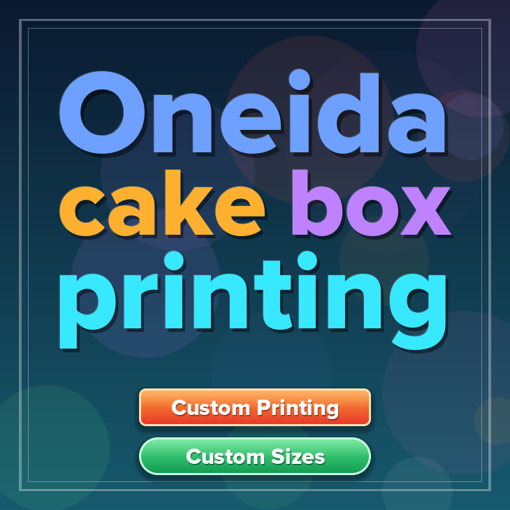Oneida cake box printing