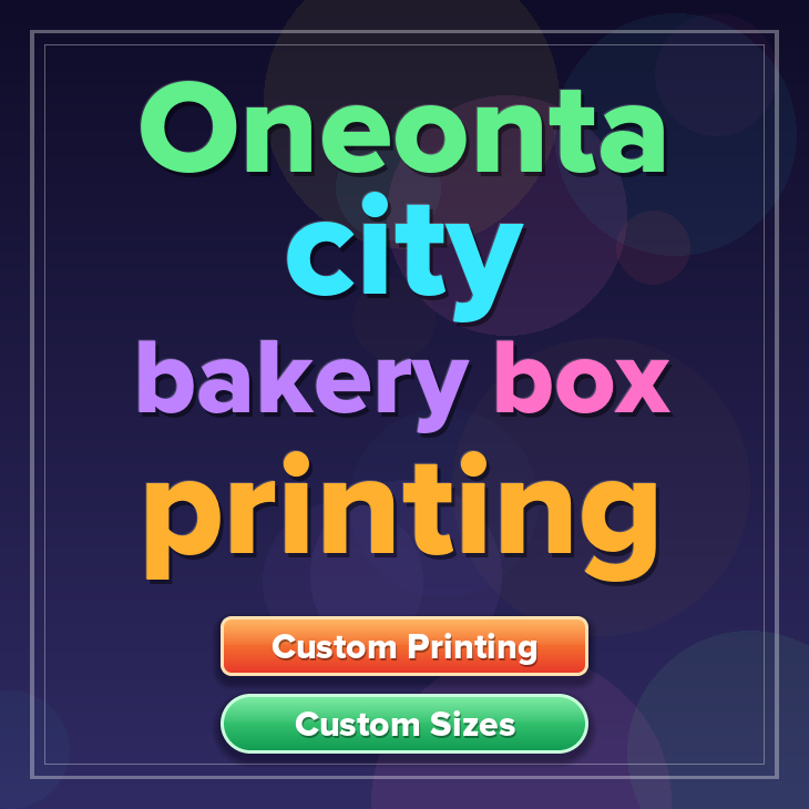 Oneonta City bakery box printing