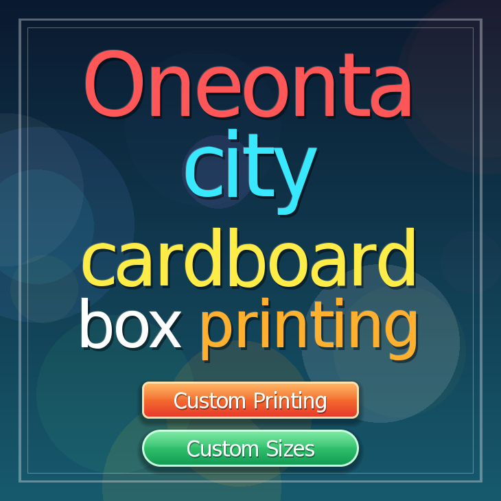 Oneonta city cardboard box printing