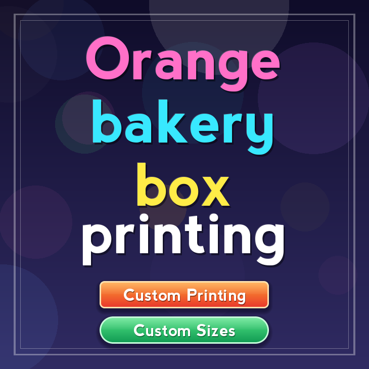Orange bakery box printing