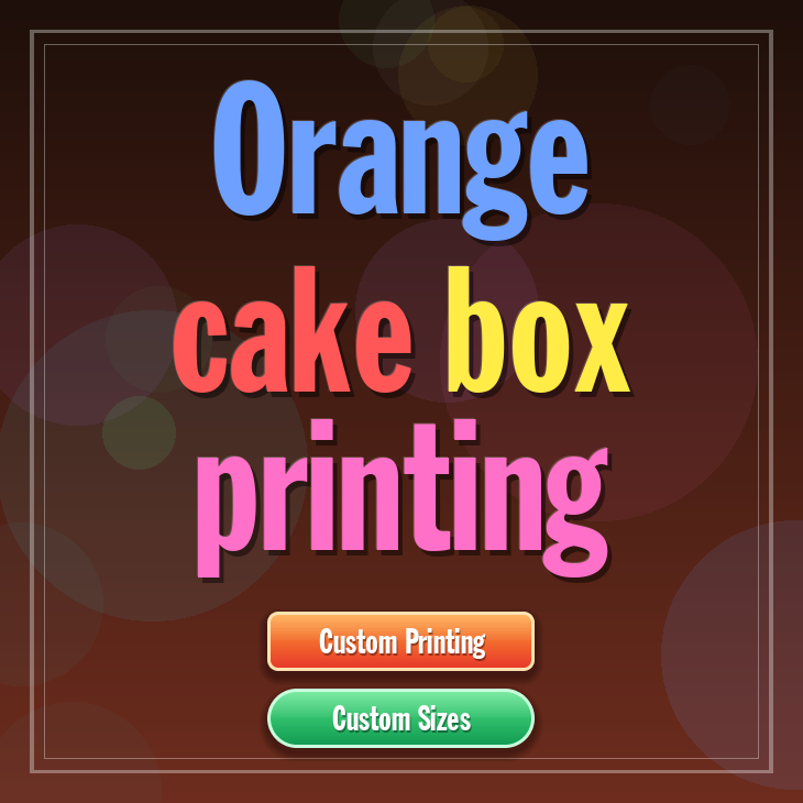 Orange cake box printing