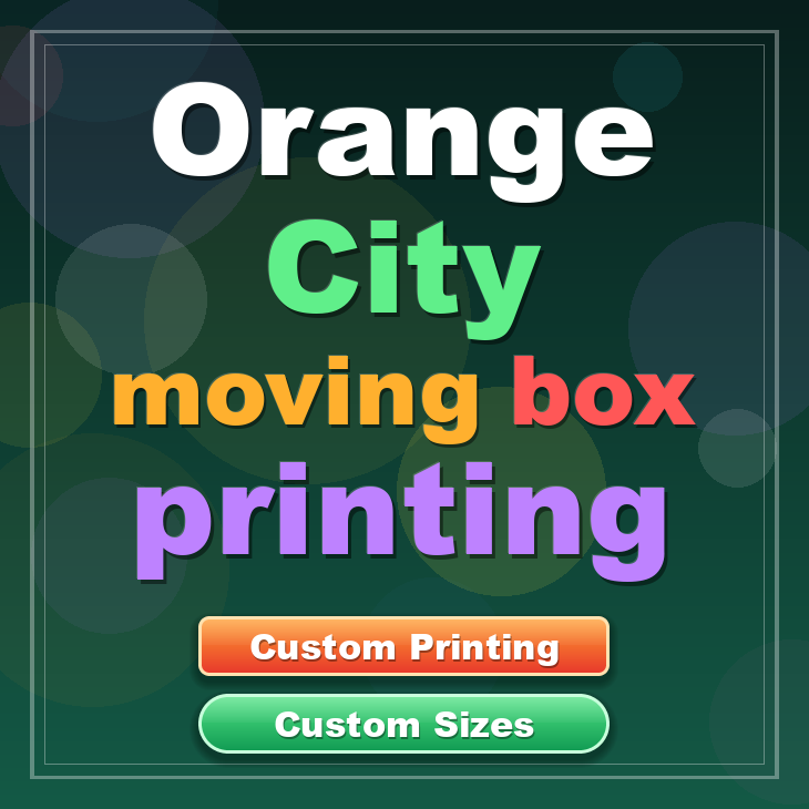 Orange City moving box printing