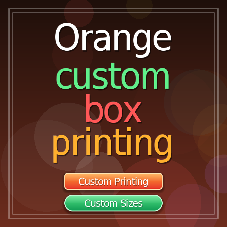 Orange custom box printing