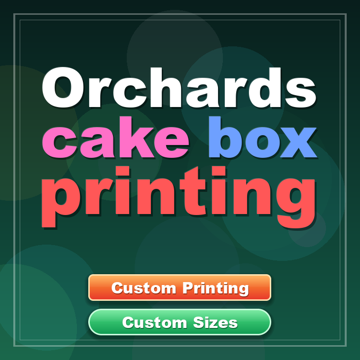 Orchards cake box printing