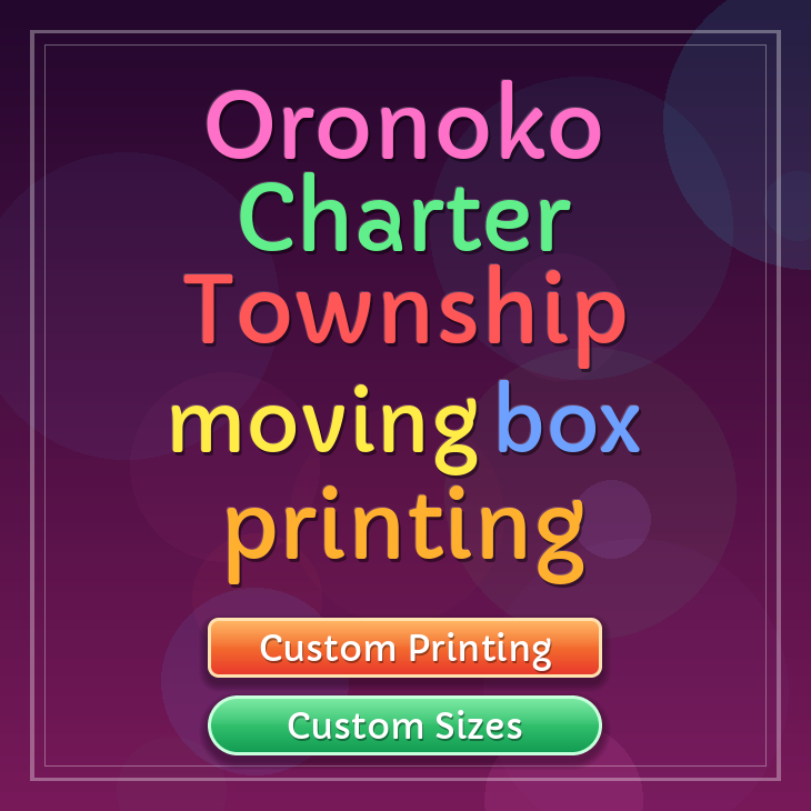 Oronoko Charter Township moving box printing