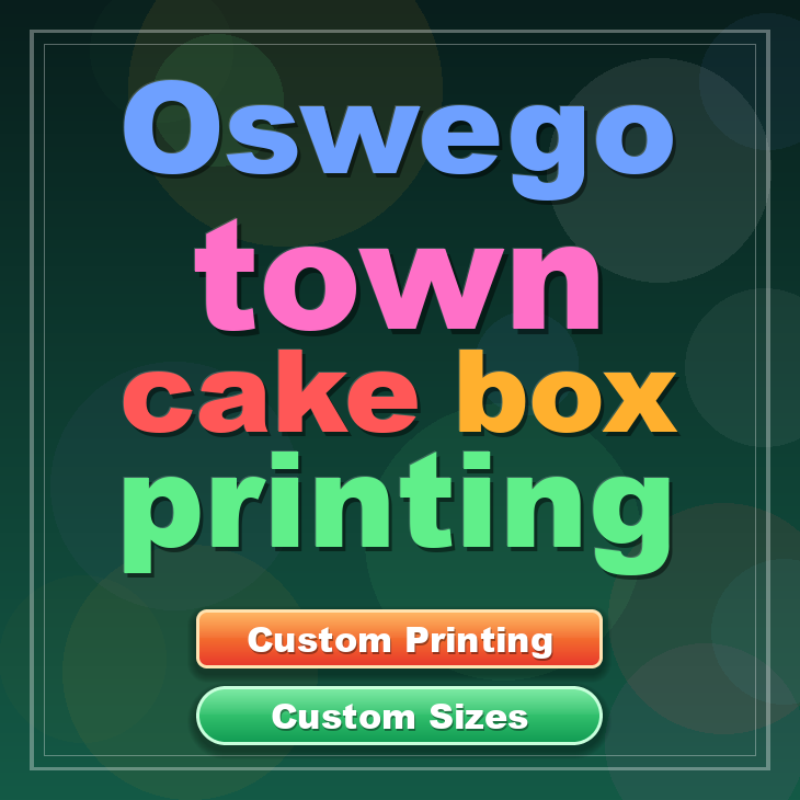 Oswego Town cake box printing