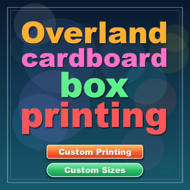 Overland cardboard box printing