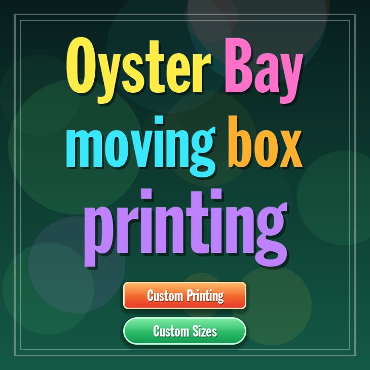 Oyster Bay moving box printing