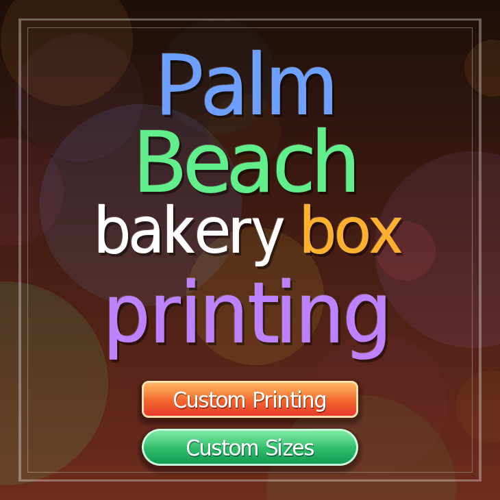 Palm Beach bakery box printing