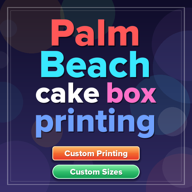 Palm Beach cake box printing