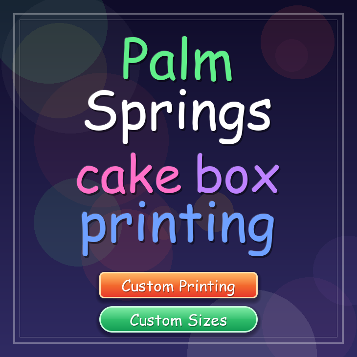 Palm Springs cake box printing