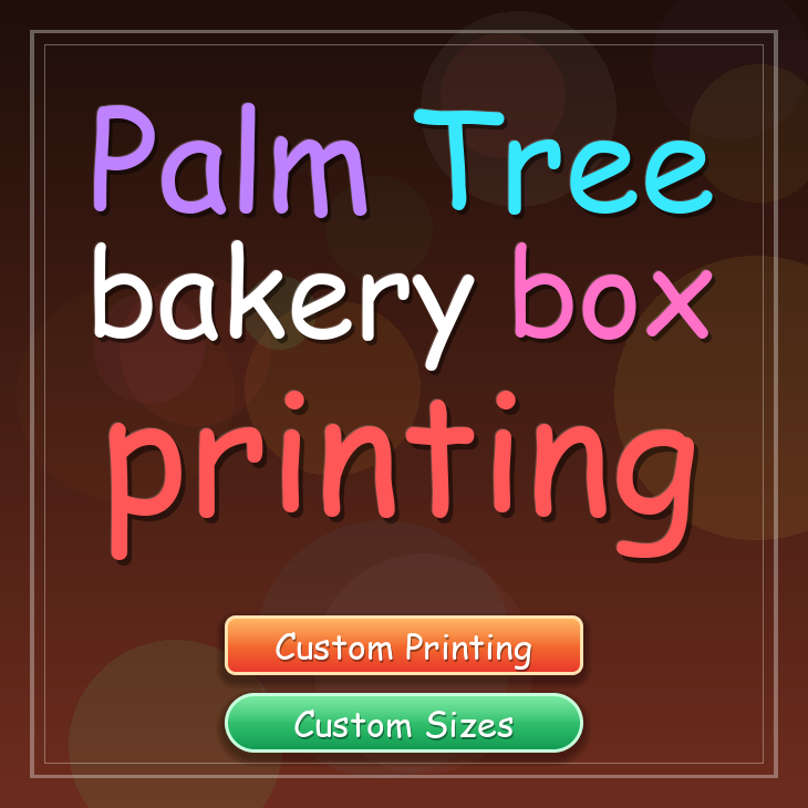 Palm Tree bakery box printing