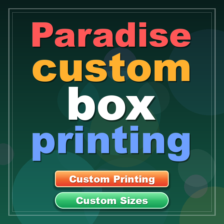 Paradise custom box printing