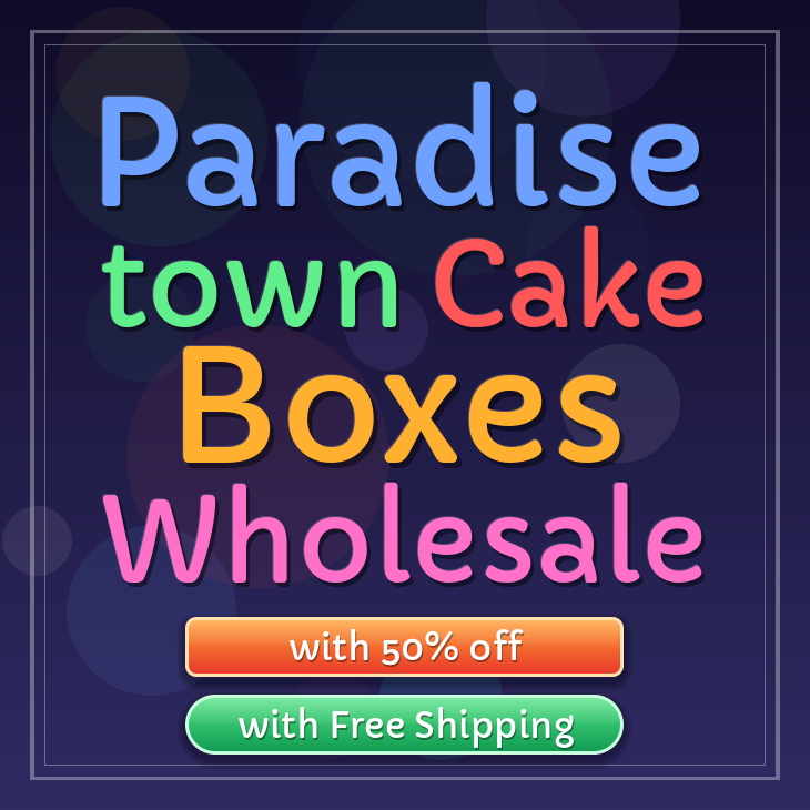 Paradise Town cake boxes