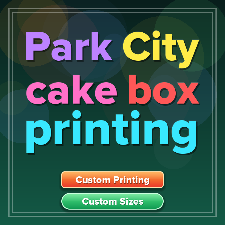 Park City cake box printing
