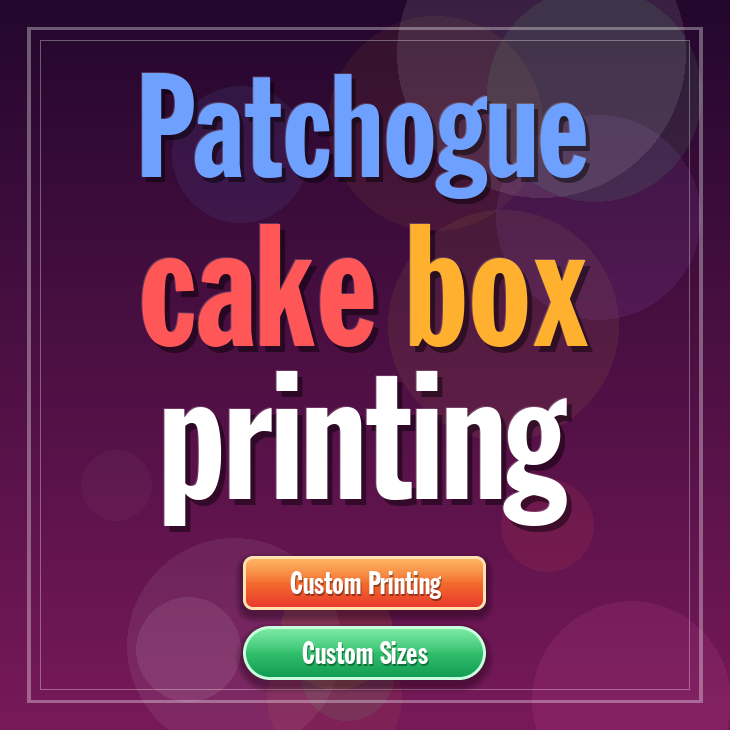 Patchogue cake box printing