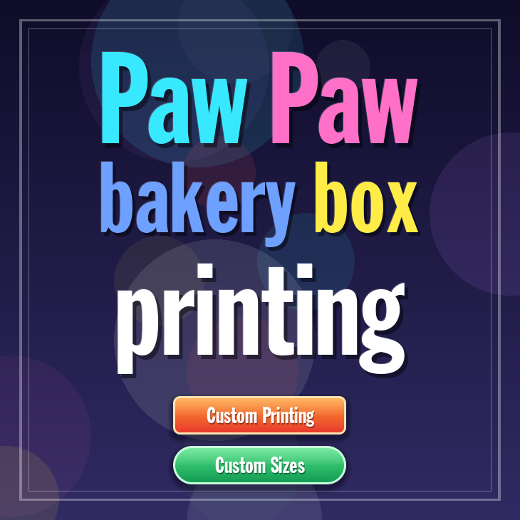 Paw Paw bakery box printing
