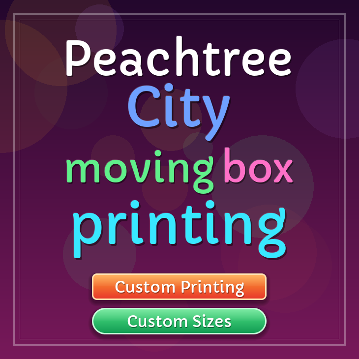 Peachtree City moving box printing