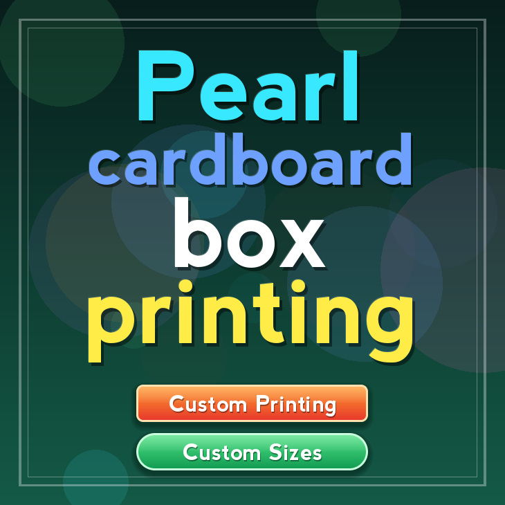 Pearl cardboard box printing
