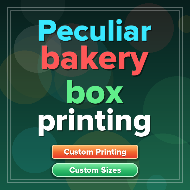 Peculiar bakery box printing