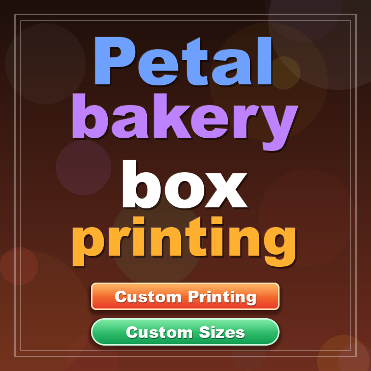 Petal bakery box printing