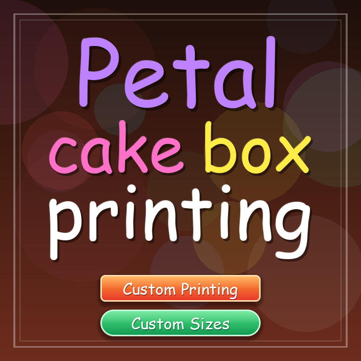 Petal cake box printing