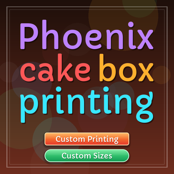 Phoenix cake box printing