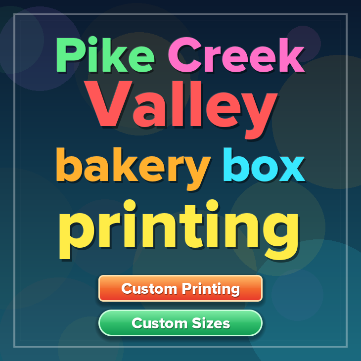 Pike Creek Valley bakery box printing