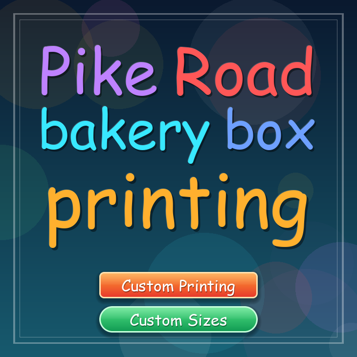 Pike Road bakery box printing