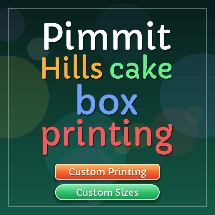 Pimmit Hills cake box printing
