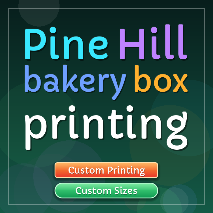 Pine Hill bakery box printing