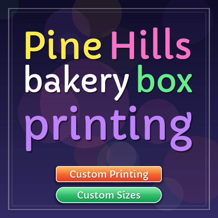 Pine Hills bakery box printing