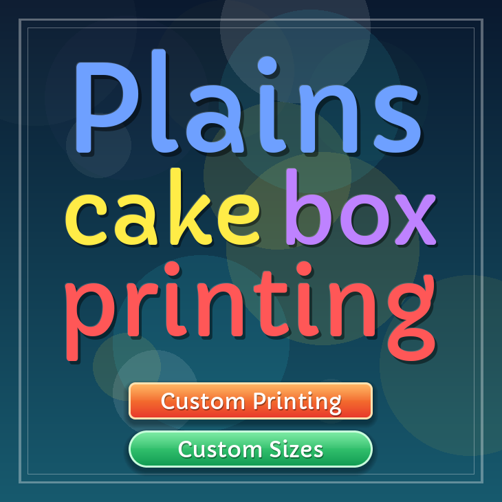 Plains cake box printing