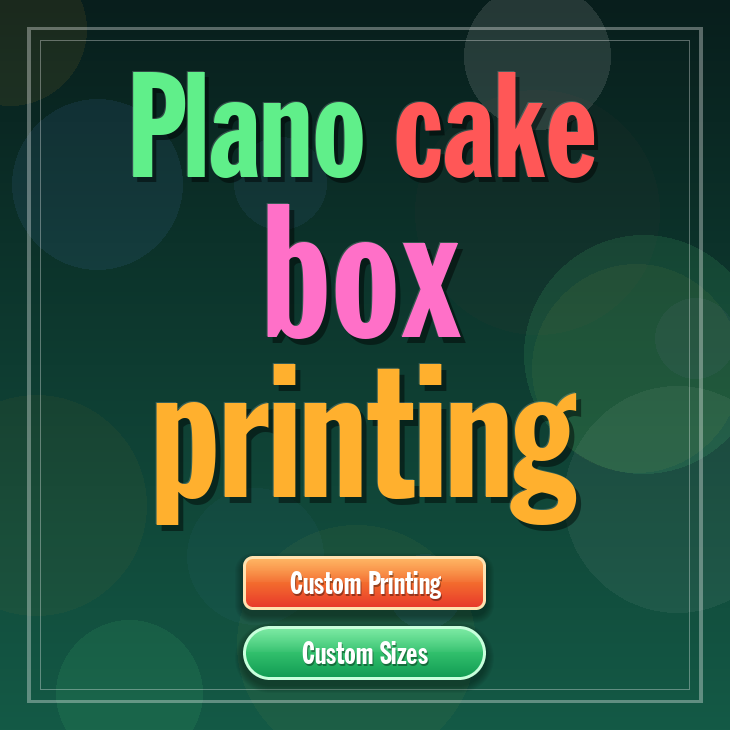 Plano cake box printing