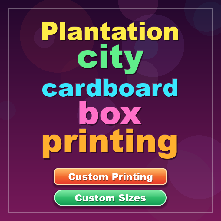 Plantation city cardboard box printing