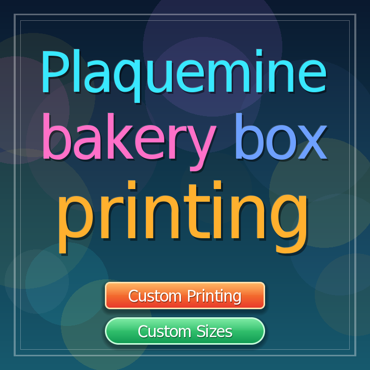 Plaquemine bakery box printing