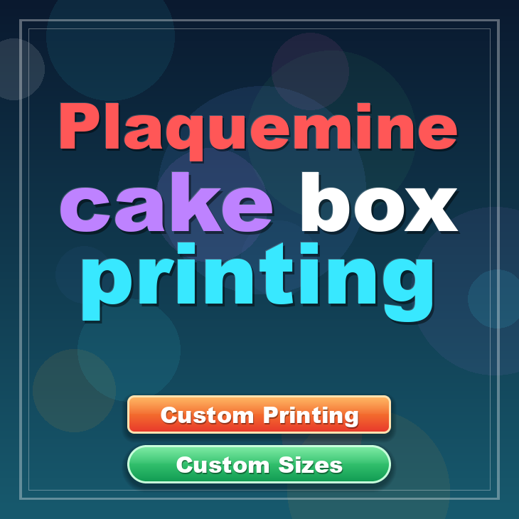 Plaquemine cake box printing