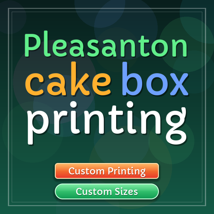 Pleasanton cake box printing