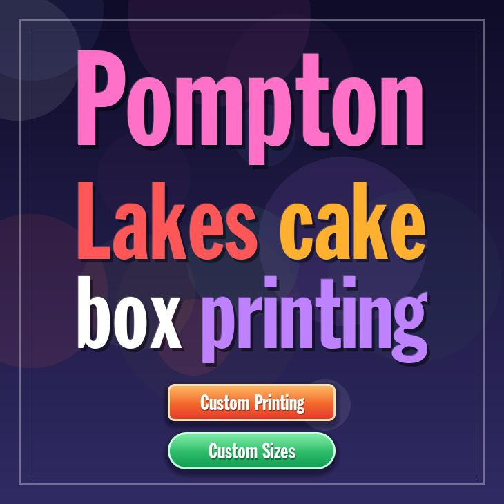 Pompton Lakes cake box printing