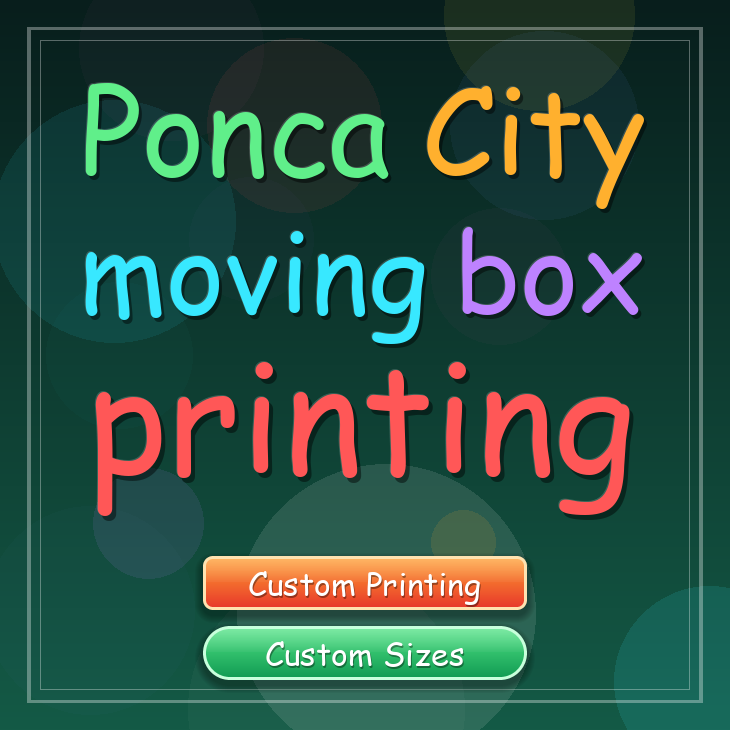Ponca City moving box printing