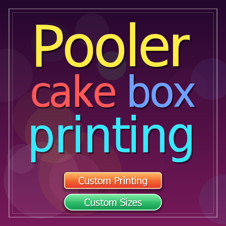 Pooler cake box printing