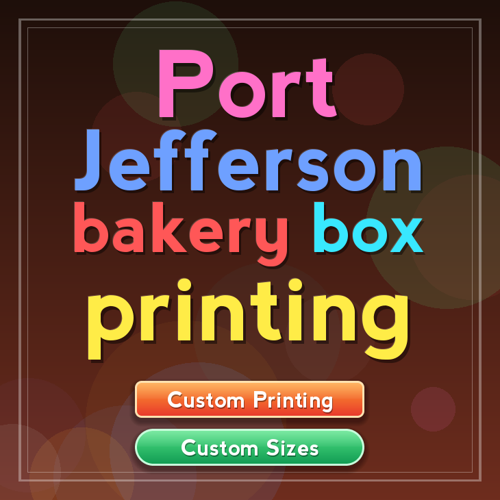 Port Jefferson bakery box printing