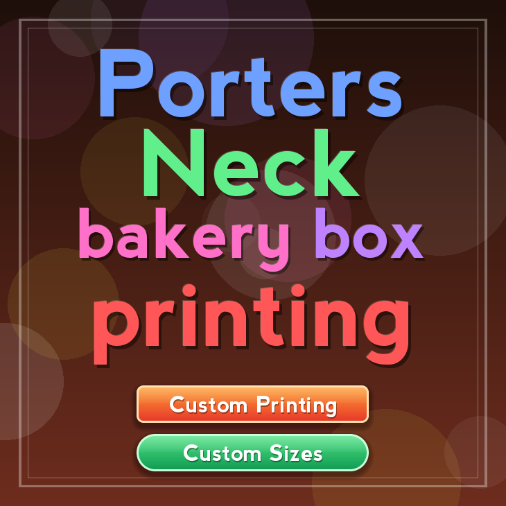 Porters Neck bakery box printing